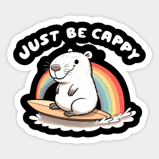 Just be Cappy Happy Capybara Sticker